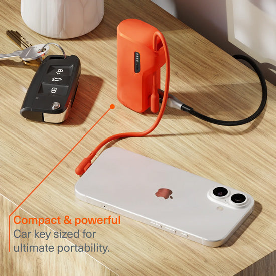 Pack Power Bank Thumboost 5,000mAh + Câble USB-C Orange