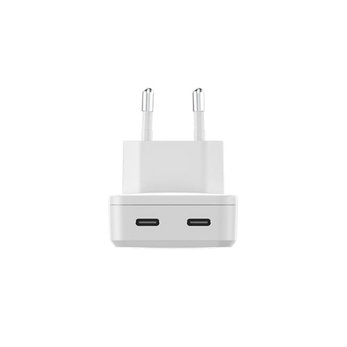 Chargeur mural SLIM GaN 45 W à deux ports USB‑C Blanc