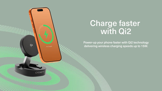 Chargeur sans fil magnétique pliable Qi2 ChargeBase Noir