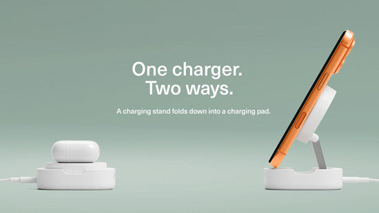 Chargeur sans fil magnétique pliable Qi2 ChargeBase Blanc