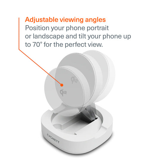 Chargeur sans fil magnétique pliable Qi2 ChargeBase Blanc