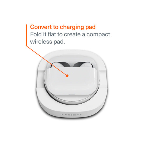 Chargeur sans fil magnétique pliable Qi2 ChargeBase Blanc
