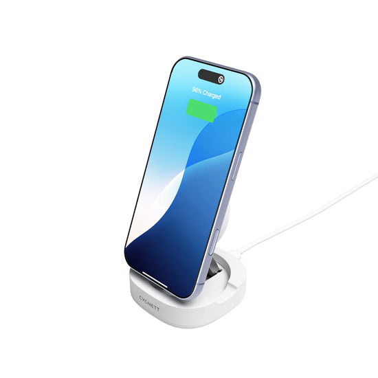 Chargeur sans fil magnétique pliable Qi2 ChargeBase Blanc
