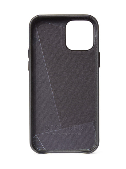 Coque en cuir iPhone 12 Mini Noir