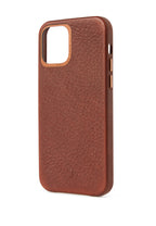 Coque en cuir iPhone 12 Mini Marron