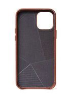 Coque en cuir iPhone 12 Mini Marron