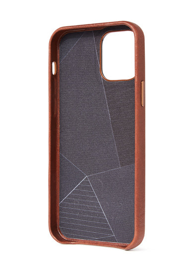 Coque en cuir iPhone 12 Mini Marron