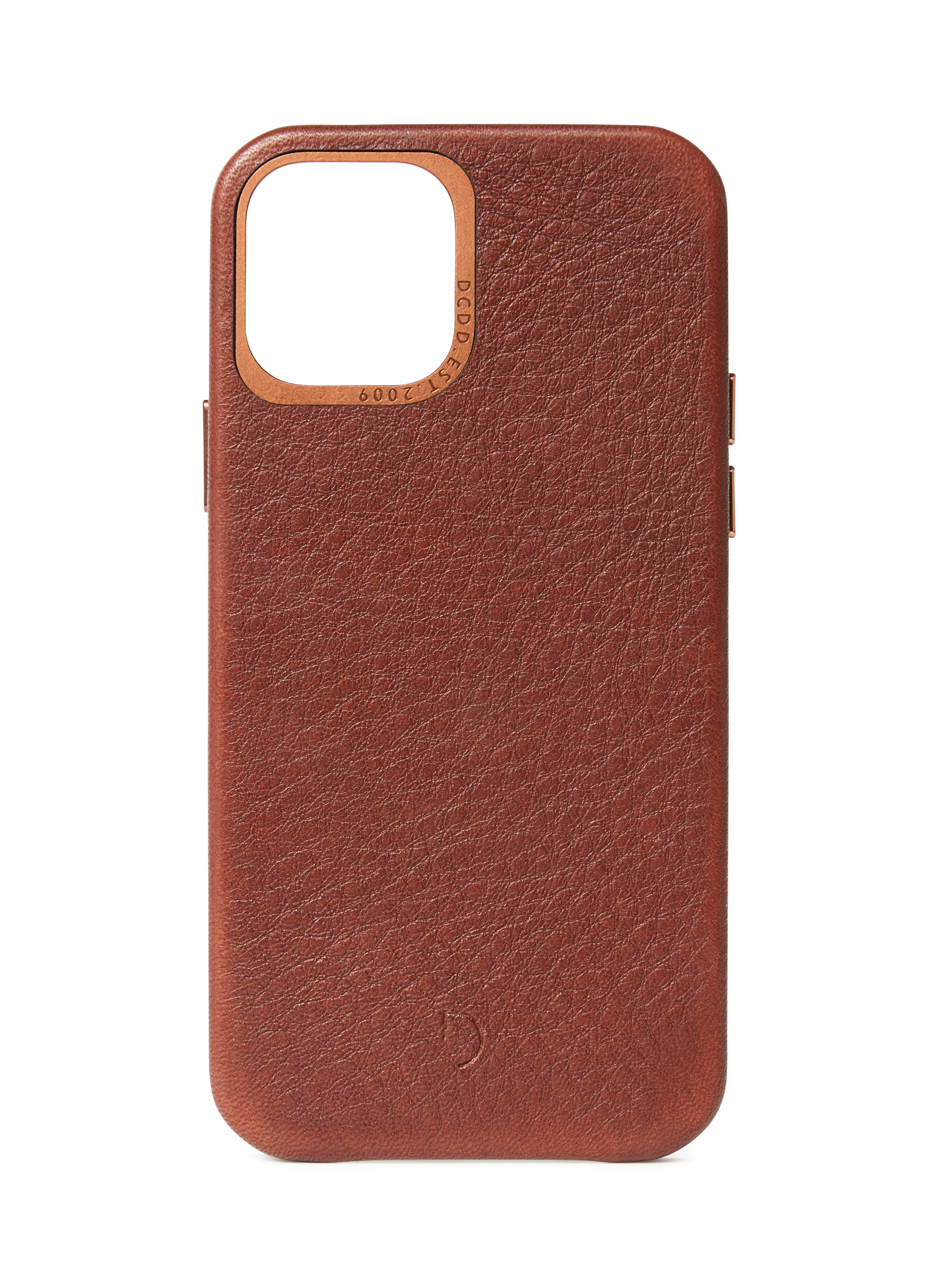 Coque en cuir iPhone 12 Mini Marron