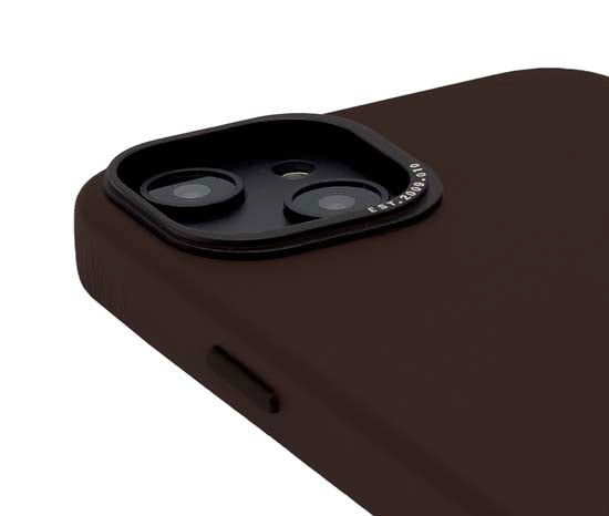 Coque MagSafe en cuir iPhone 14 Plus Marron