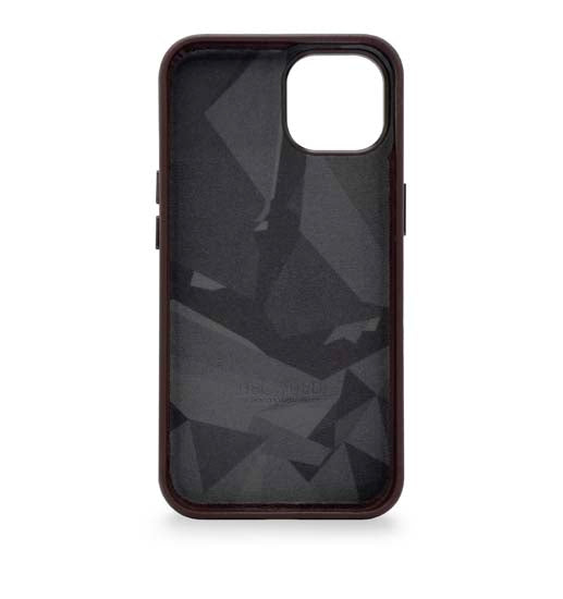 Coque MagSafe en cuir iPhone 14 Plus Marron