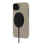 Coque MagSafe en cuir iPhone 14 Plus Beige