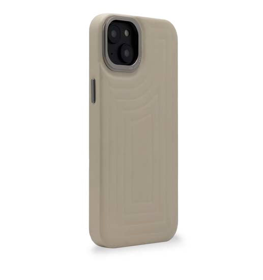 Coque MagSafe en cuir iPhone 14 Plus Beige