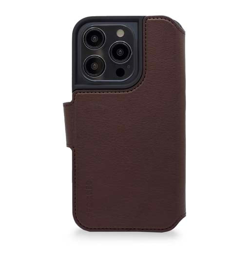 Folio en cuir iPhone 14 Plus Marron