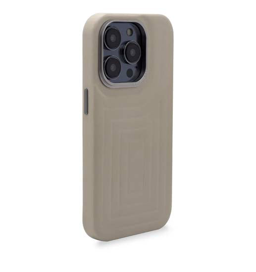 Coque MagSafe en cuir iPhone 14 Pro Max Beige