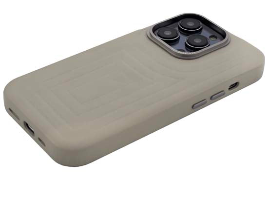 Coque MagSafe en cuir iPhone 14 Pro Max Beige