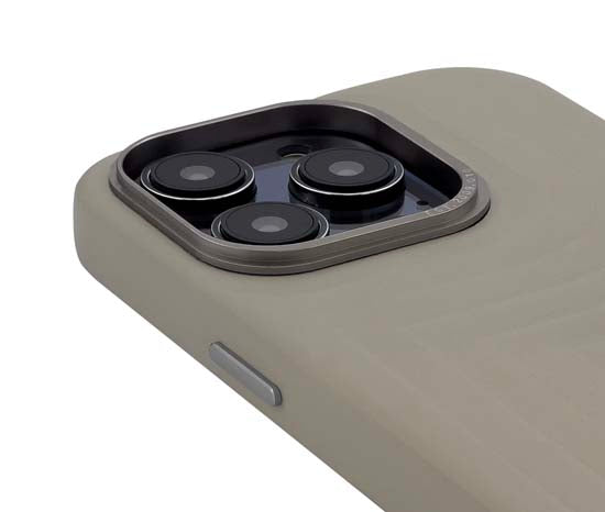 Coque MagSafe en cuir iPhone 14 Pro Max Beige