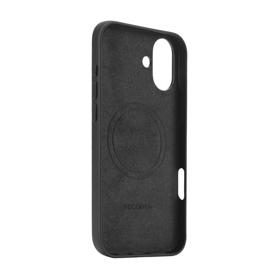 Coque en cuir iPhone 16 Plus Noir