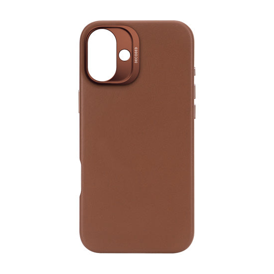 Coque en cuir iPhone 16 Plus Tan