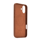 Coque en cuir iPhone 16 Plus Tan