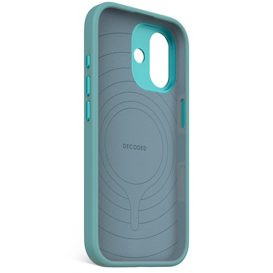 Coque MagSafe Silicone Antimicrobienne iPhone 17 Retro Blue
