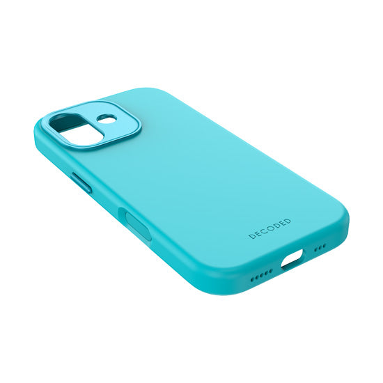 Coque MagSafe Silicone Antimicrobienne iPhone 17 Retro Blue