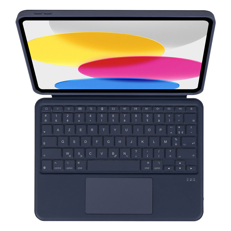 Folio Clavier Bluetooth iPad 11 (A16) & 10.9 (10th gen) AZERTY Navy