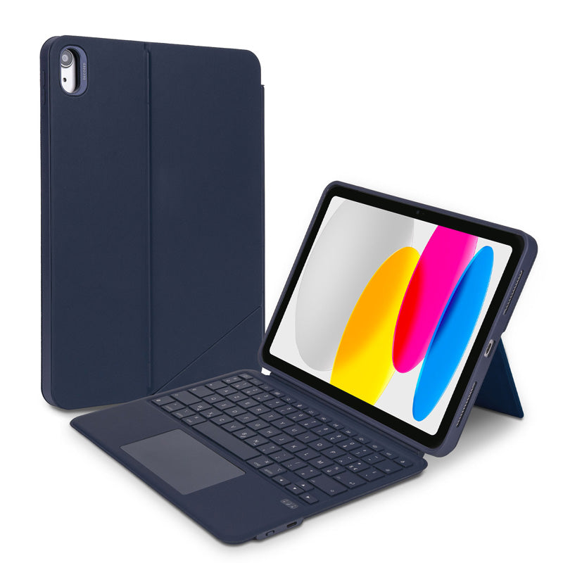 Folio Clavier Bluetooth iPad 11 (A16) & 10.9 (10th gen) AZERTY Navy