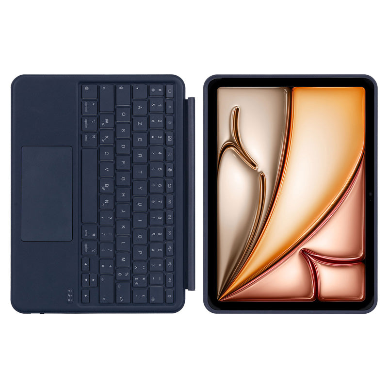 Folio Clavier Bluetooth iPad Air 11 (M3/M2) & Air 10.9 (2020/22 - 4/5th gen) AZERTY Navy