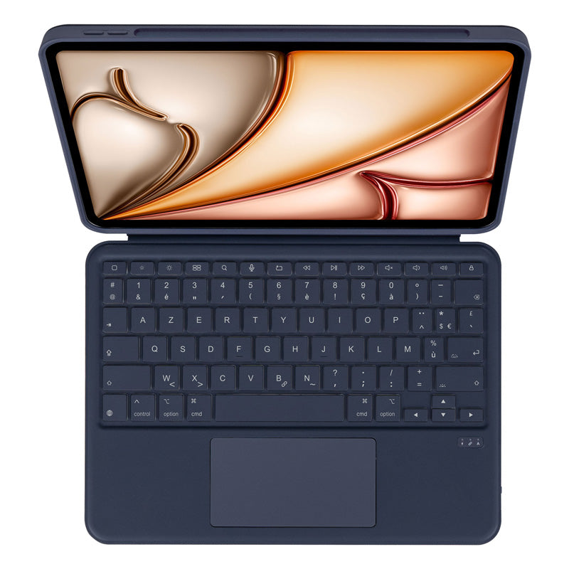 Folio Clavier Bluetooth iPad Air 11 (M3/M2) & Air 10.9 (2020/22 - 4/5th gen) AZERTY Navy