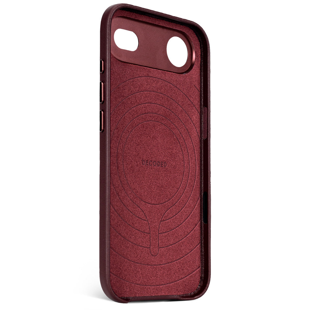 Coque en cuir iPhone Air Dark Ruby