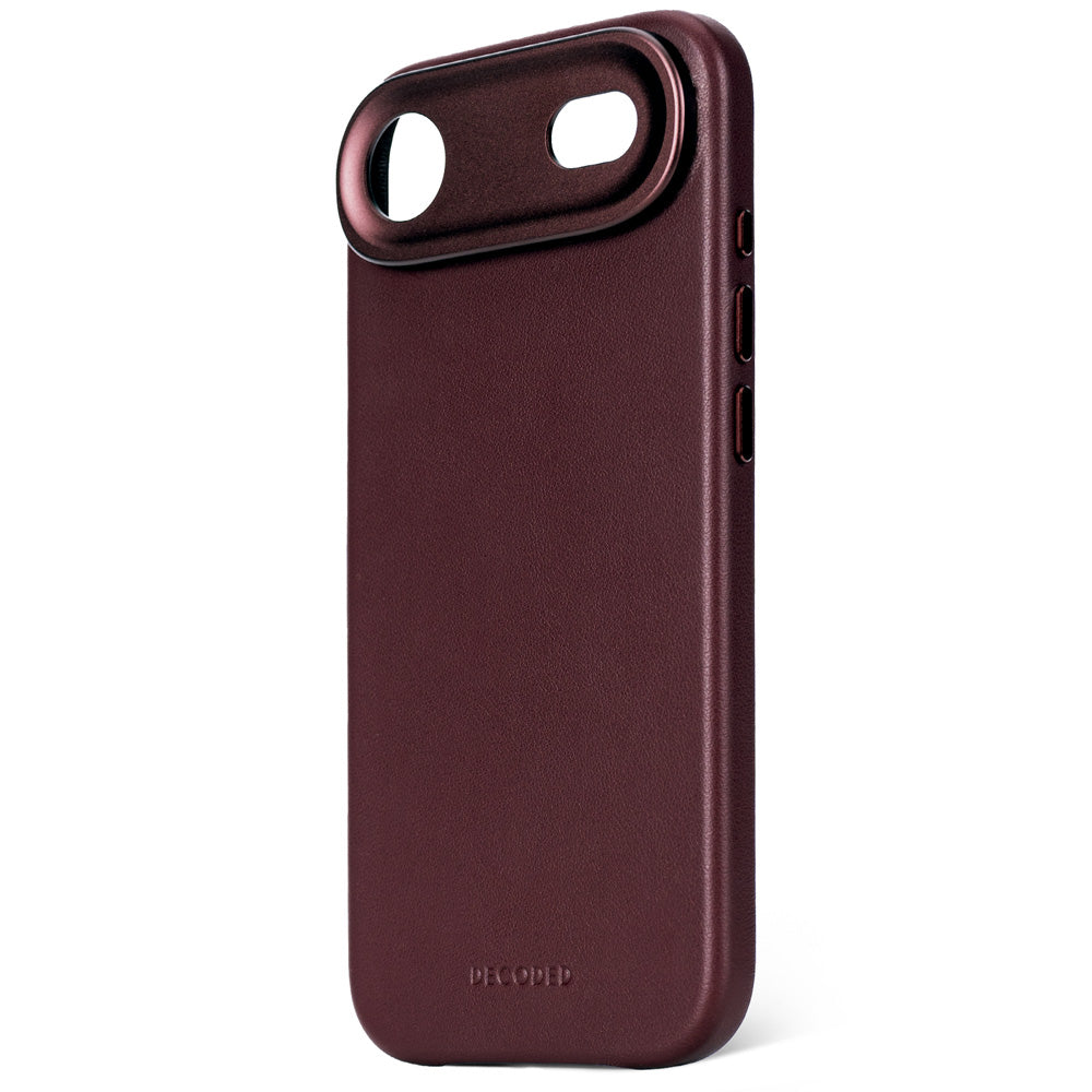 Coque en cuir iPhone Air Dark Ruby