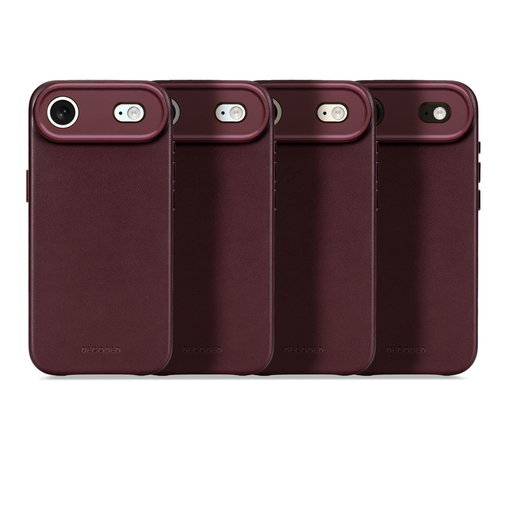 Coque en cuir iPhone Air Dark Ruby