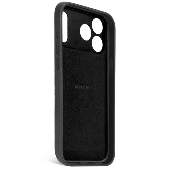 Coque en cuir iPhone 17 Pro Noir