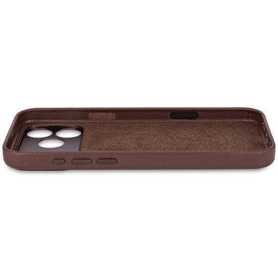 Coque en cuir iPhone 17 Pro Chocolate brown
