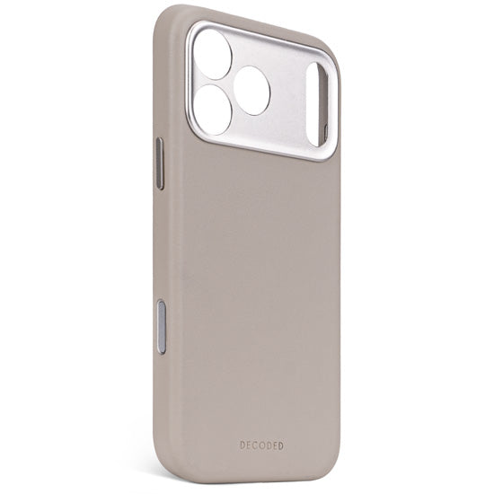 Coque en cuir iPhone 17 Pro Solid clay