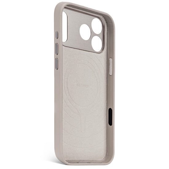 Coque en cuir iPhone 17 Pro Solid clay