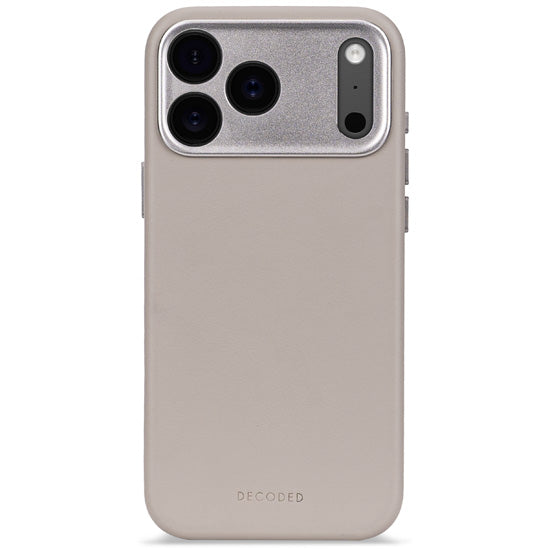Coque en cuir iPhone 17 Pro Solid clay