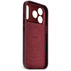 Coque en cuir iPhone 17 Pro Max Dark Ruby