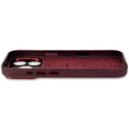 Coque en cuir iPhone 17 Pro Max Dark Ruby