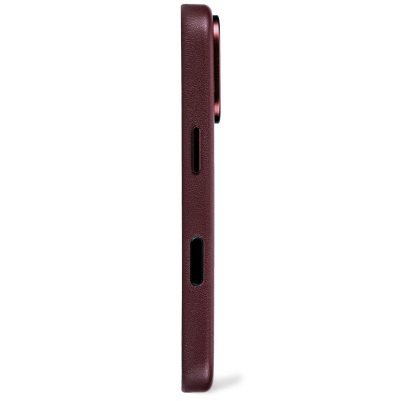 Coque en cuir iPhone 17 Pro Max Dark Ruby