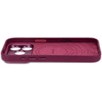 Coque en cuir MagSafe iPhone 18 Pro / 17 Pro Aubergine
