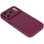 Coque en cuir MagSafe iPhone 18 Pro / 17 Pro Aubergine