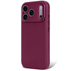 Coque en cuir MagSafe iPhone 18 Pro / 17 Pro Aubergine