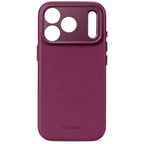 Coque en cuir MagSafe iPhone 18 Pro / 17 Pro Aubergine