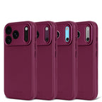 Coque en cuir MagSafe iPhone 18 Pro / 17 Pro Aubergine