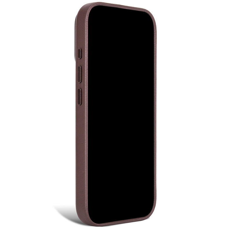 Coque en cuir MagSafe iPhone 18 Pro / 17 Pro Chocolat Brown