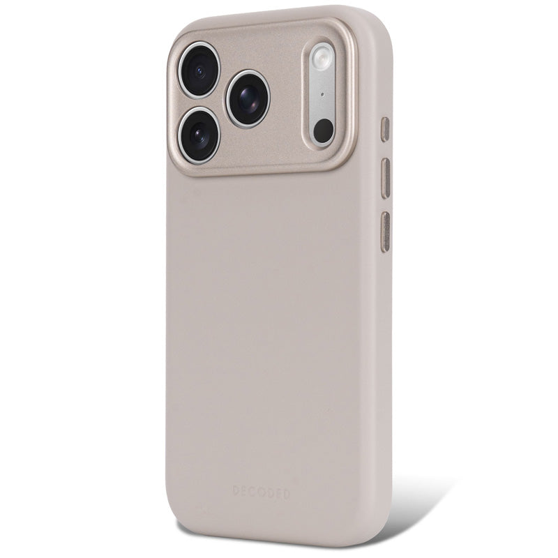 Coque en cuir MagSafe iPhone 18 Pro / 17 Pro Taupe