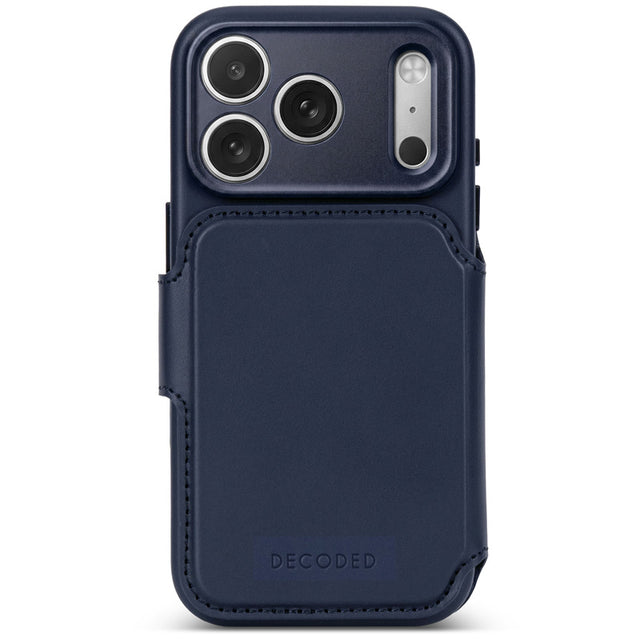 Folio detachable en cuir MagSafe iPhone 18 Pro / 17 Pro Midnight
