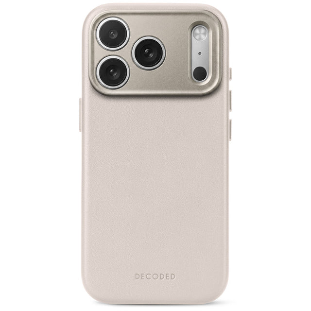 Coque en cuir MagSafe iPhone 18 Pro Max / 17 Pro Max Taupe