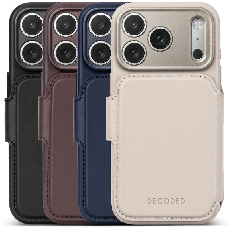 Folio detachable en cuir MagSafe iPhone 18 Pro Max Black